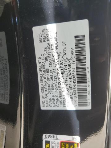 5FNRL6H64SB085147 - 2025 HONDA ODYSSEY EXL BLACK photo 13