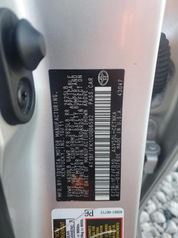 4T1BF1FK1CU006582 - 2012 TOYOTA CAMRY BASE ვერცხლისფერი ფოტო 12