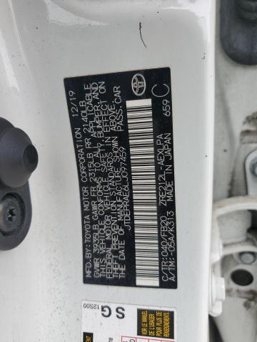 JTDEPRAE6LJ097459 - 2020 TOYOTA COROLLA LE WHITE photo 12