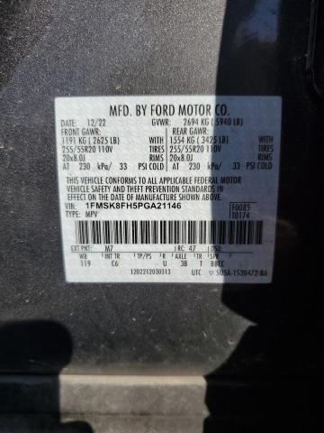 1FMSK8FH5PGA21146 - 2023 FORD EXPLORER LIMITED 灰色 照片 13