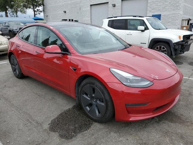 5YJ3E1EA6NF114678 - 2022 TESLA MODEL 3 RED photo 4