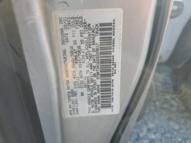 5TBRT34162S229617 - 2002 TOYOTA TUNDRA ACCESS CAB ნაცრისფერი ფოტო 13
