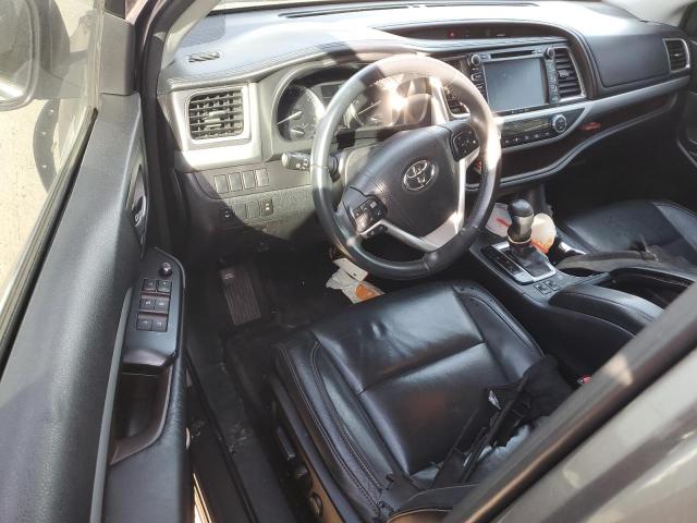 5TDKKRFH1GS123513 - 2016 TOYOTA HIGHLANDER XLE GRAY photo 8