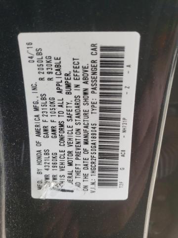 1HGCR2F50GA189045 - 2016 HONDA ACCORD SPORT 黑色 照片 13