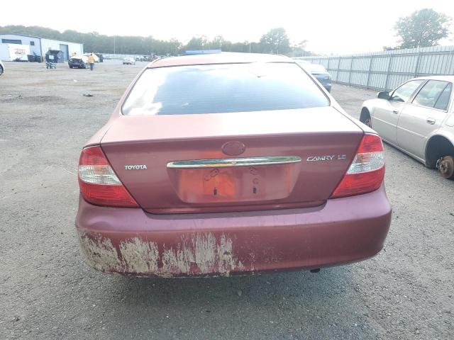 JTDBE32K440251426 - 2004 TOYOTA CAMRY LE RED photo 6