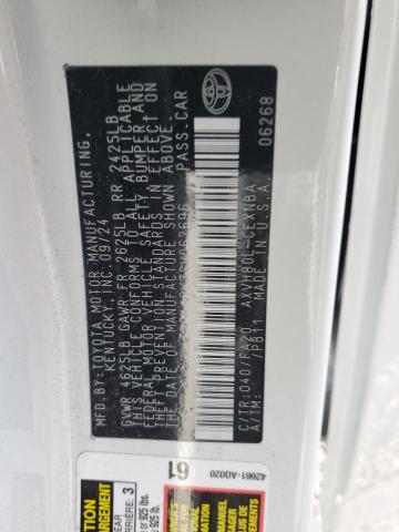 4T1DAACK7SU062696 - 2025 TOYOTA CAMRY XSE WHITE photo 13