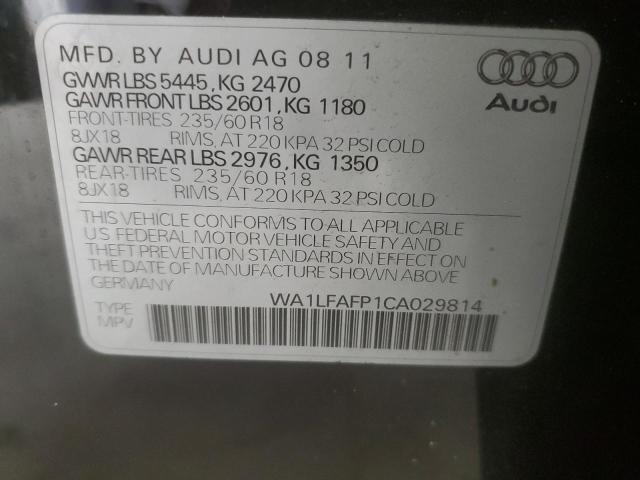 WA1LFAFP1CA029814 - 2012 AUDI Q5 PREMIUM PLUS BLACK photo 14