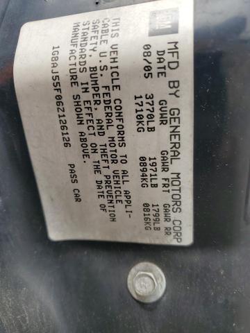 1G8AJ55F06Z126126 - 2006 SATURN ION LEVEL 2 Marron photo 12