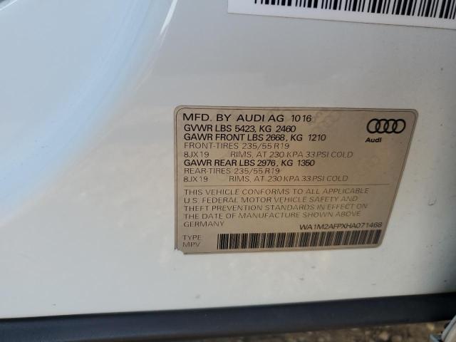 WA1M2AFPXHA071468 - 2017 AUDI Q5 PREMIUM PLUS Ağ foto 12