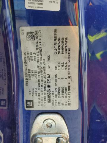 1GCHSCEN1H1229148 - 2017 CHEVROLET COLORADO LT BLUE photo 13