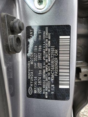 KMHCT4AE8EU725931 - 2014 HYUNDAI ACCENT GLS 灰色 照片 13