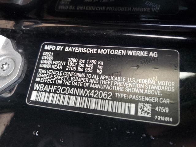 WBAHF3C04NWX42062 - 2022 BMW Z4 SDRIVE30I BLACK photo 12