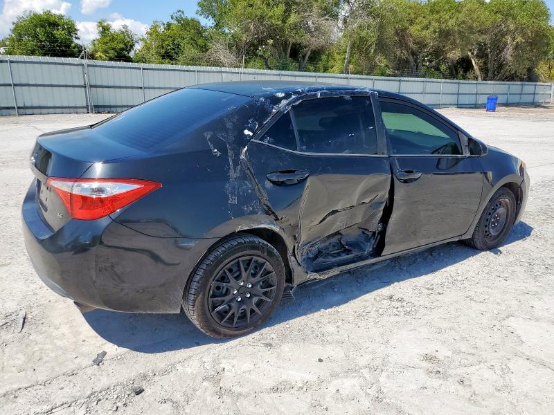 2T1BURHE5EC132735 - 2014 TOYOTA COROLLA L BLACK photo 3