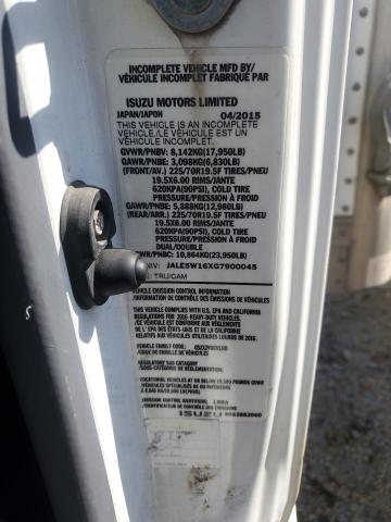 JALE5W16XG7900045 - 2016 ISUZU NQR თეთრი ფოტო 13