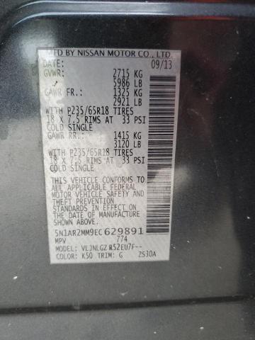 5N1AR2MM9EC629891 - 2014 NISSAN PATHFINDER S GRAY photo 13