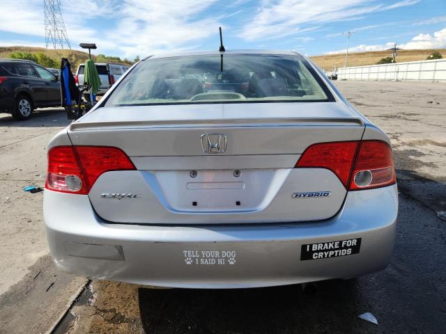 JHMFA36208S014027 - 2008 HONDA CIVIC HYBRID SILVER photo 6