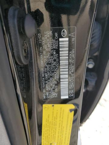 JTHBA30G745018779 - 2004 LEXUS ES 330 BLACK photo 12