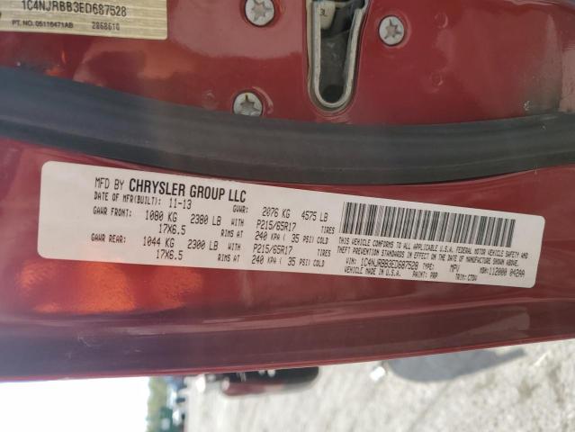 1C4NJRBB3ED687528 - 2014 JEEP PATRIOT SPORT Qırmızı foto 13