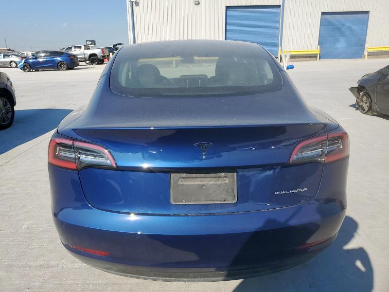 5YJ3E1EB2NF188477 - 2022 TESLA MODEL 3 Bleu photo 6