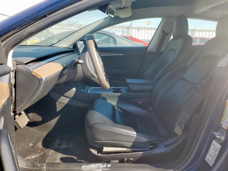 5YJ3E1EB2NF188477 - 2022 TESLA MODEL 3 Bleu photo 7