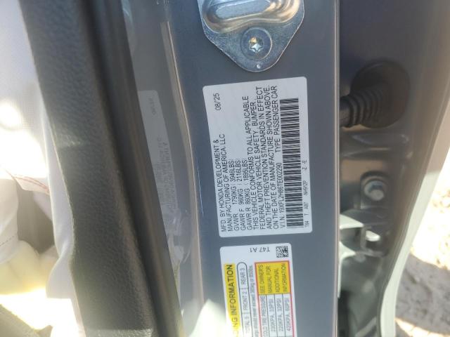 19XFL2H86TE002290 - 2026 HONDA CIVIC SPORT GRAY photo 12