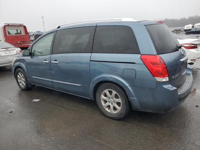 5N1BV28U78N114830 - 2008 NISSAN QUEST S BLUE photo 2