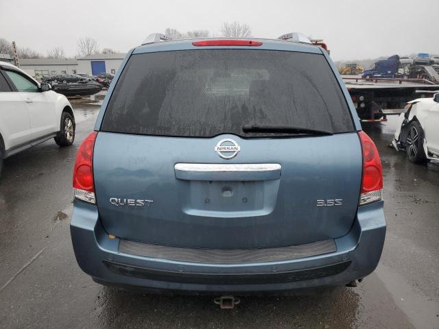 5N1BV28U78N114830 - 2008 NISSAN QUEST S BLUE photo 6