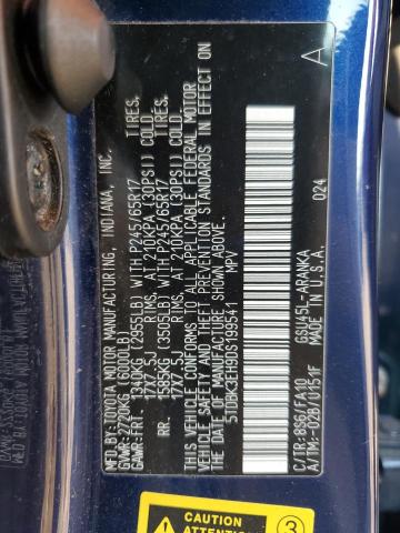 5TDBK3EH9DS199541 - 2013 TOYOTA HIGHLANDER BASE Azul foto 13