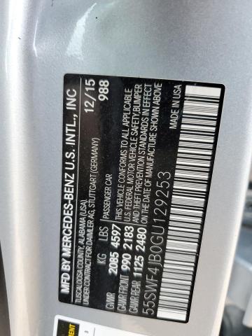 55SWF4JB0GU129253 - 2016 MERCEDES-BENZ C 300 蓝色 照片 12