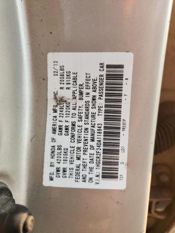 1HGCR2F34DA118943 - 2013 HONDA ACCORD LX GOLD photo 12