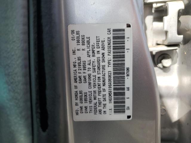 1HGCM56196A080823 - 2006 HONDA ACCORD VALUE SILVER photo 12