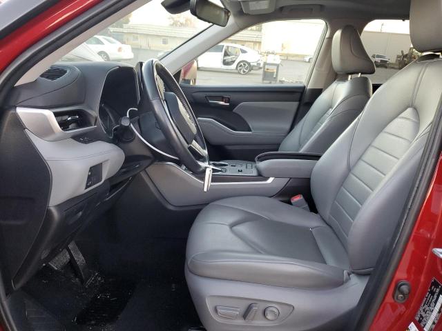 5TDGZRAH2NS092455 - 2022 TOYOTA HIGHLANDER XLE RED photo 7