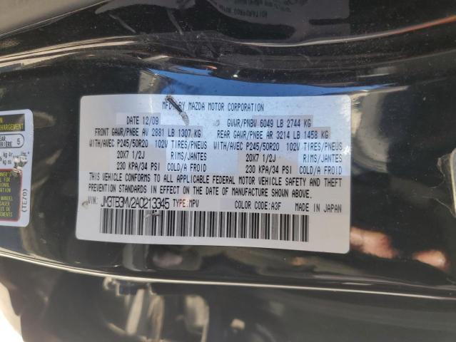 JM3TB3MV2A0213345 - 2010 MAZDA CX-9 Қара фото 13