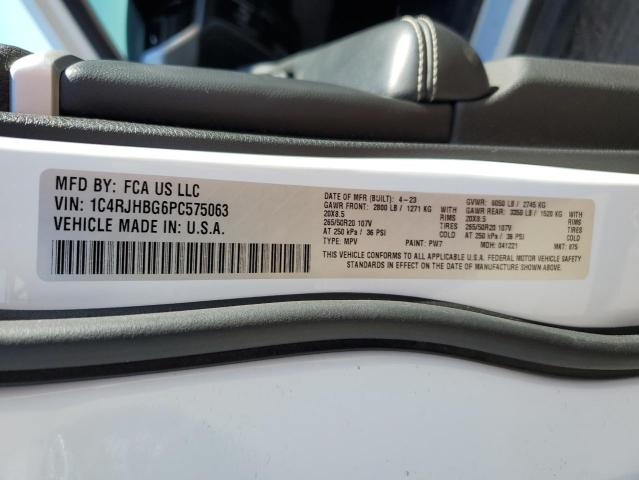 1C4RJHBG6PC575063 - 2023 JEEP GRAND CHER LIMITED Blanc photo 14