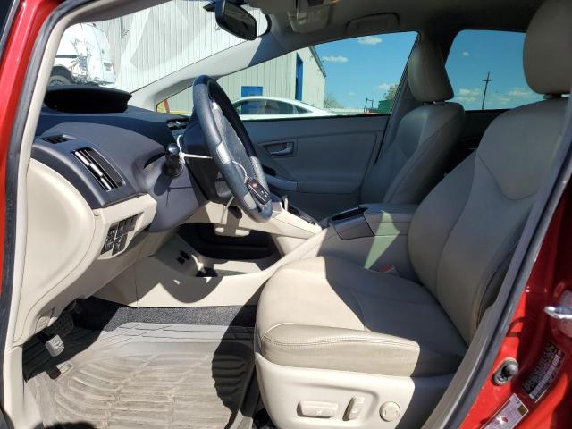 JTDKN3DU4F1937381 - 2015 TOYT PRIUS RED photo 7