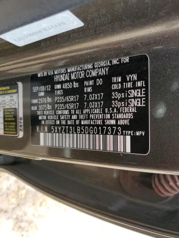 5XYZT3LB5DG017373 - 2013 HYUNDAI SANTA FE S ნაცრისფერი ფოტო 13