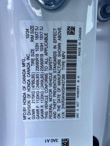 2HKRS4H4XSH437266 - 2025 HONDA CR-V EX WHITE photo 10