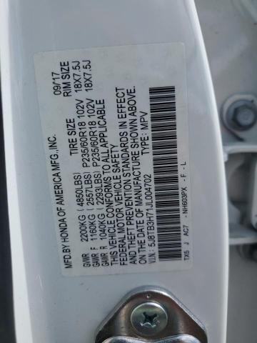 5J8TB3H71JL004702 - 2018 ACURA RDX ADVANCE WHITE photo 13