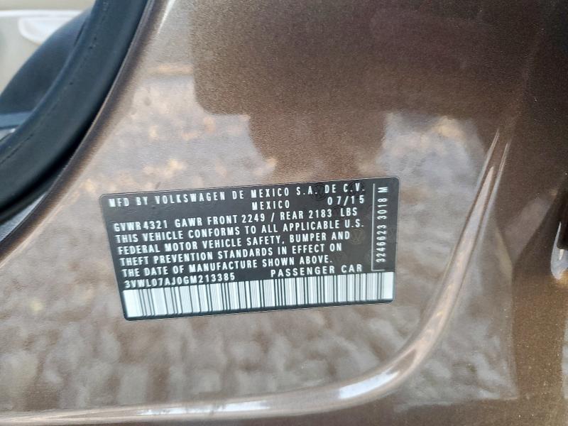 3VWL07AJ0GM213385 - 2016 VOLKSWAGEN JETTA SEL 棕色 照片 12