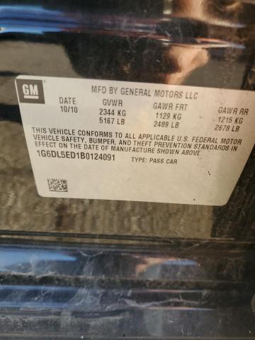 1G6DL5ED1B0124091 - 2011 CADILLAC CTS PERFORMANCE COLLECTION შავი ფოტო 12