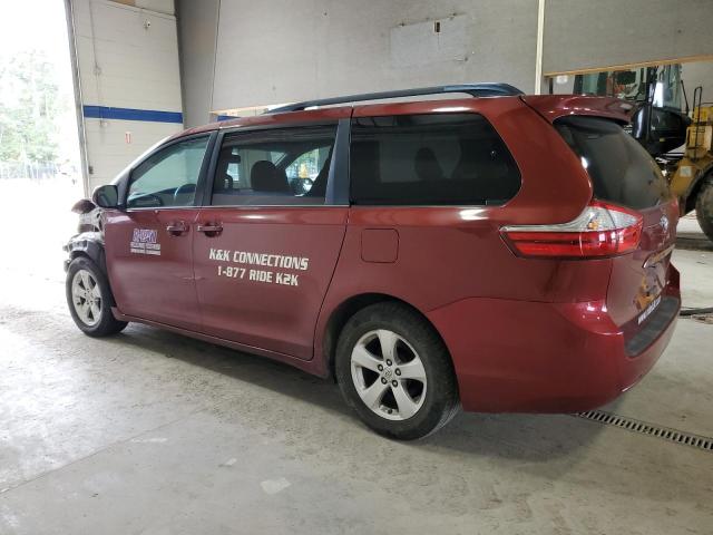 5TDKZ3DC3HS834096 - 2017 TOYOTA SIENNA LE ბურგუნდია ფოტო 2