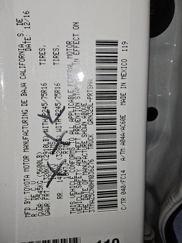 3TMAZ5CN0HM036276 - 2017 TOYOTA TACOMA DOUBLE CAB 白色 照片 12