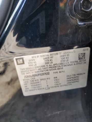 2GKALREK2F6287632 - 2015 GMC TERRAIN SLE BLACK photo 13