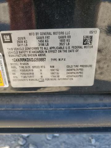 1GKKRRKDXDJ269887 - 2013 GMC ACADIA SLT-1 BLACK photo 13