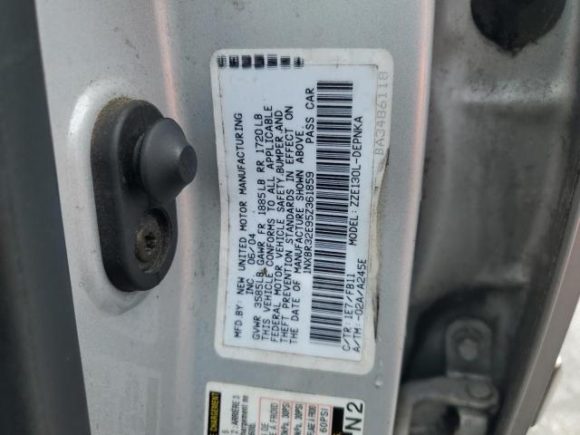 1NXBR32E95Z361859 - 2005 TOYOTA COROLLA CE SILVER photo 12