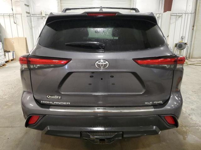 5TDHZRBH0NS234935 - 2022 TOYOTA HIGHLANDER XLE GRAY photo 6