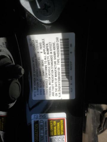 2HGFA1F50BH302159 - 2011 HONDA CIVIC LX BLACK photo 12