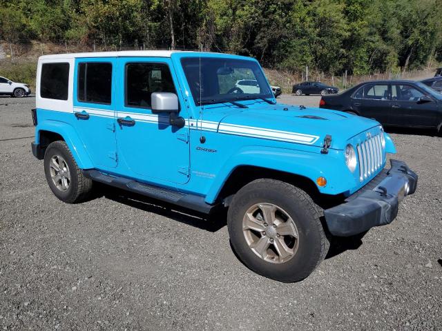 1C4HJWEG5HL647755 - 2017 JEEP WRANGLER U SAHARA BLUE photo 4