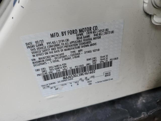 MAJ6S3GL5NC461602 - 2022 FORD ECOSPORT SE 白色 照片 13