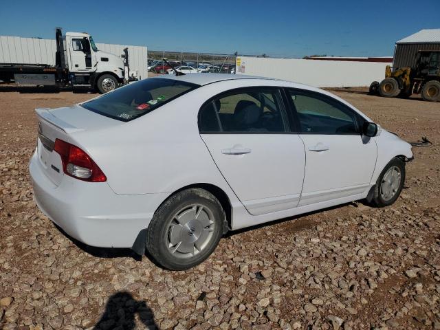 JHMFA36279S011711 - 2009 HONDA CIVIC HYBRID WHITE photo 3